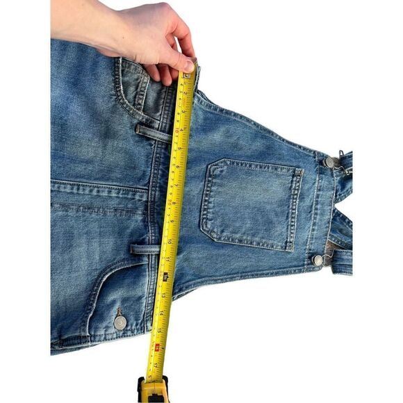 Lucky Brand Denim Boyfriend Shortall Overall size S Raw Hem - Picture 7 of 11